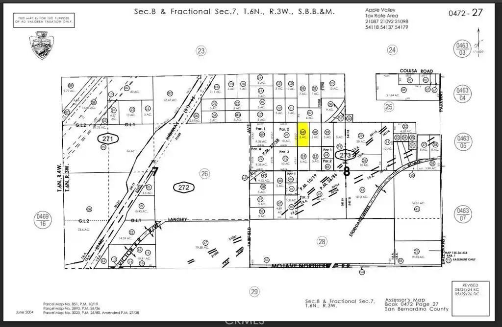 Photo 1 of Land for sale at 0 Fairfield(east Of) Ave, Apple Valley, CA 92307 | MLS# HD26168166 | Listing updated on 2026-08-02