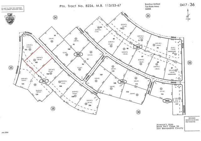1st image of 0 Garnet Ln, Barstow, CA 92311 | MLS# ND26164354