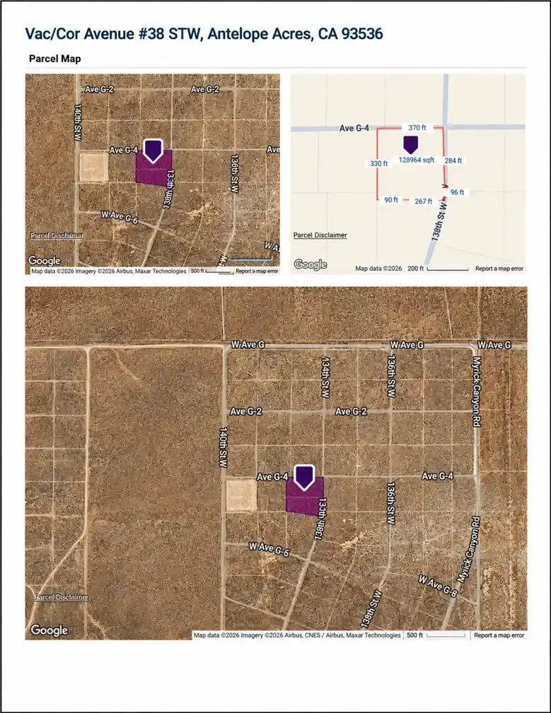 Photo 1 of Land for sale at 138 Vac/cor, Antelope Acres, CA 93536 | MLS# CV26174300 | Listing updated on 2026-08-10