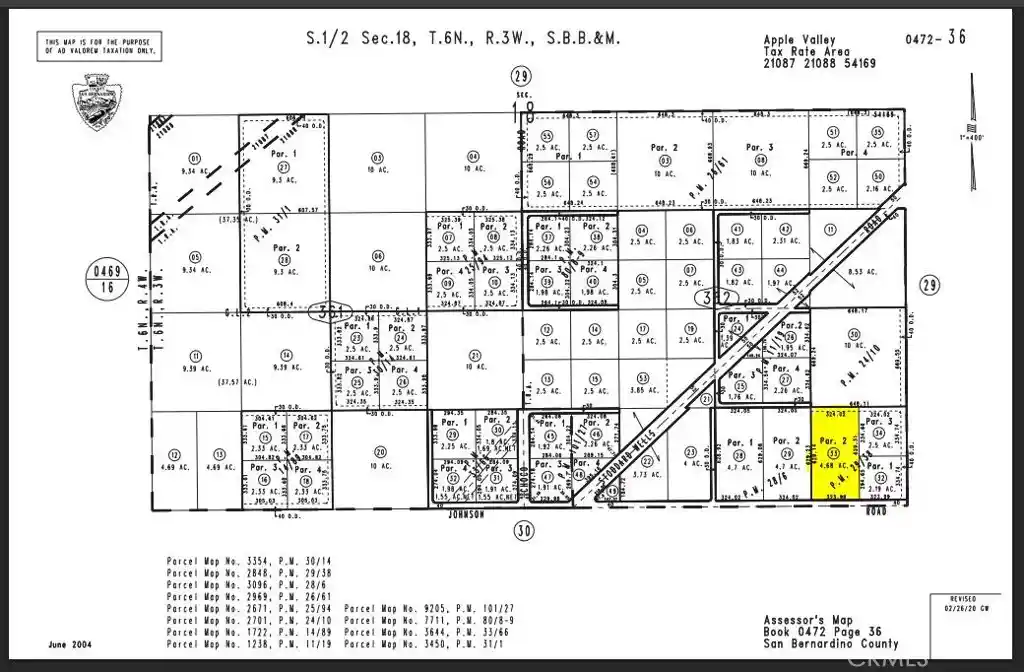Photo 1 of Land for sale at 0 Johnson Parcel #0472 362 33 Rd, Apple Valley, CA 92307 | MLS# HD26181712 | Listing updated on 2026-08-20