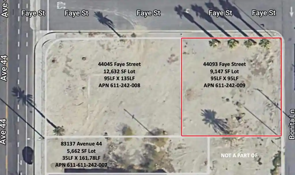 Photo 1 of Land for sale at 44093 Faye St, Indio, CA 92201 | MLS# 219151725DA | Listing updated on 2026-10-25