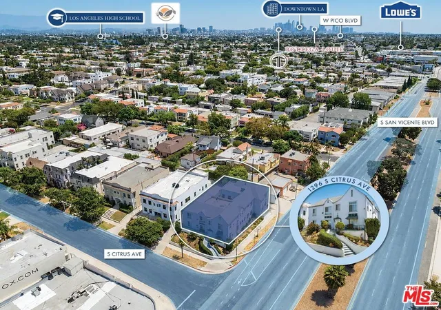 Photo 1 of Multi family home for sale at 493 San Vicente Blvd, Los Angeles, CA 90019 | MLS# 26876787 | Listing updated on 2026-10-09