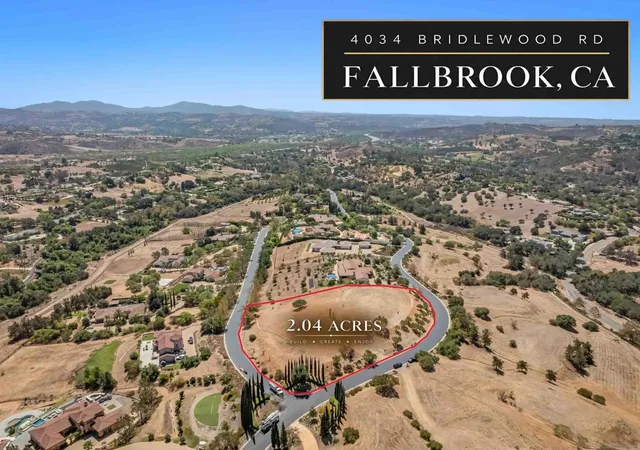 Photo 1 of Land for sale at 4034 Bridlewood, Fallbrook, CA 92028 | MLS# 260021928SD | Listing updated on 2026-09-13