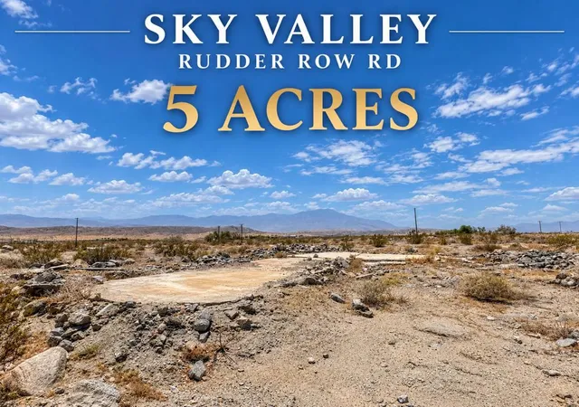 Photo 1 of Land for sale at 0 Rudder Row Rd, Desert Hot Springs, CA 92241 | MLS# 219152845PS | Listing updated on 2026-09-17
