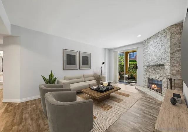 Listing Photo 1 - Condo for sale in building located at 580 Camino De La Reina, San Diego, CA 92108 - Unit #120