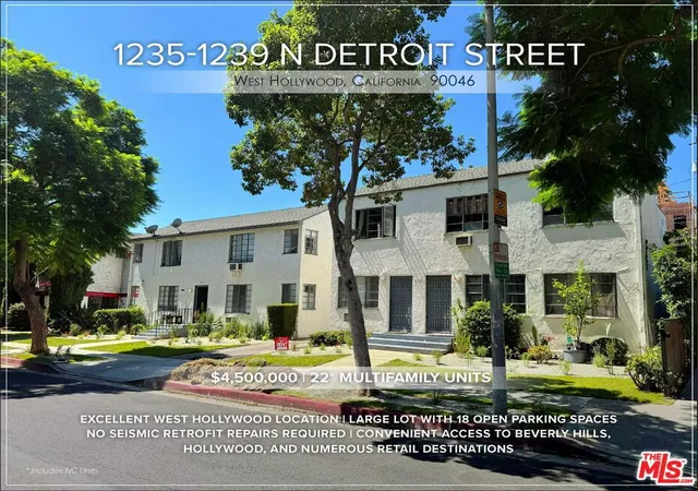 Multi family home for sale at 1235 N Detroit St, West Hollywood, CA 90046 | MLS# 26991733
