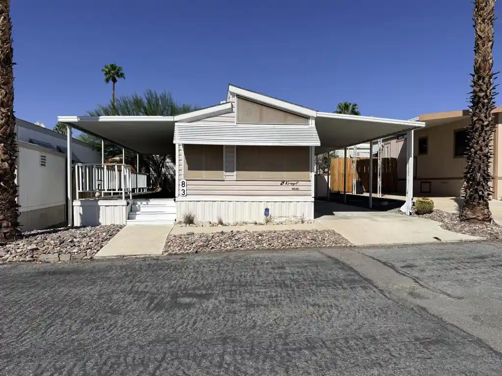 Photo 1 of Manufactured home for sale at 70200 Dillon Rd #83, Desert Hot Springs, CA 92241 | MLS# 219154218DA | Listing updated on 2026-10-12