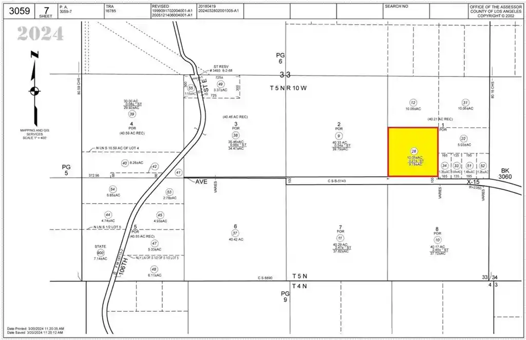 Land for sale at 0 E Ave X, Pearblossom, CA 93553 | MLS# IV26226111