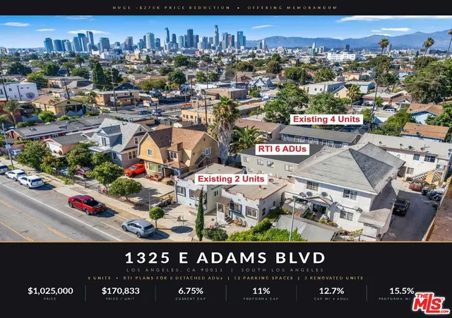 Multi family home for sale at 1325 E Adams Blvd, Los Angeles, CA 90011 | MLS# 26104106