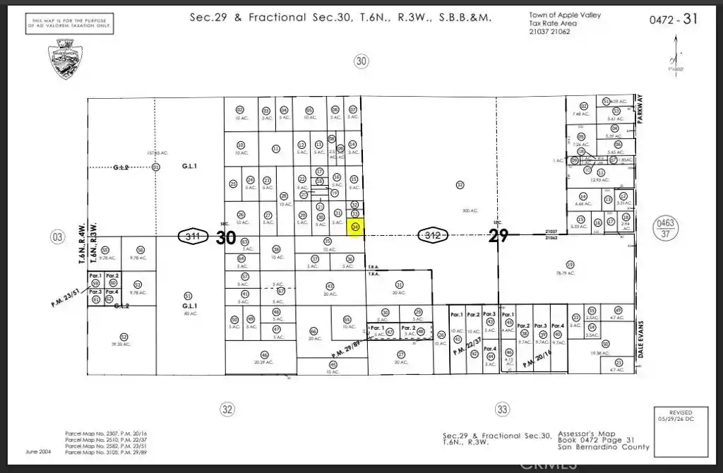 Land for sale at 0 Gustine Parcel 0472 311 34, Apple Valley, CA 92307 | MLS# HD26230275