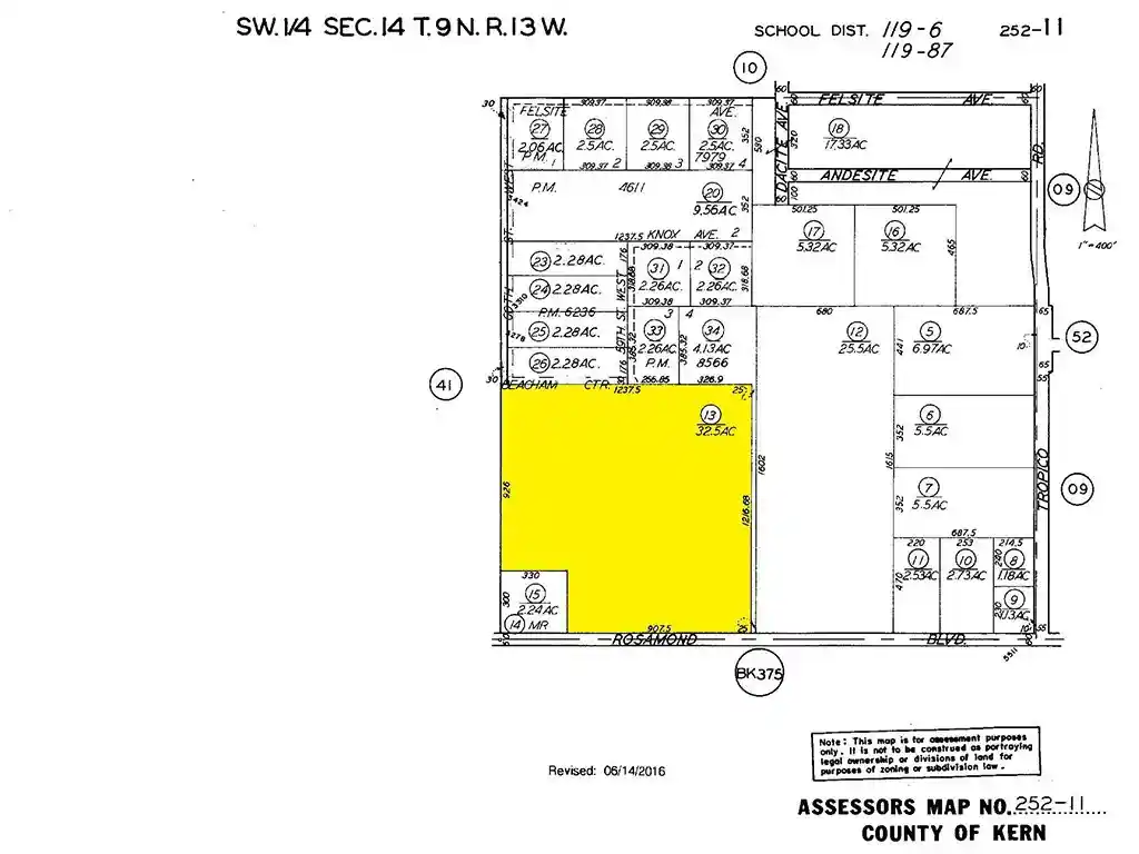 Land for sale at 60 St W & Rosamond Blvd, Rosamond, CA 93560 | MLS# SR17156758