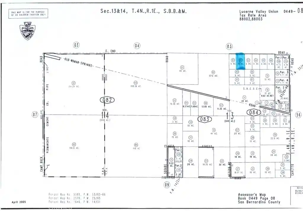Photo 1 of Land for sale at 0 E End Rd, Lucerne Valley, CA 92356 | MLS# TR20215169 | Listing updated on 2026-10-17