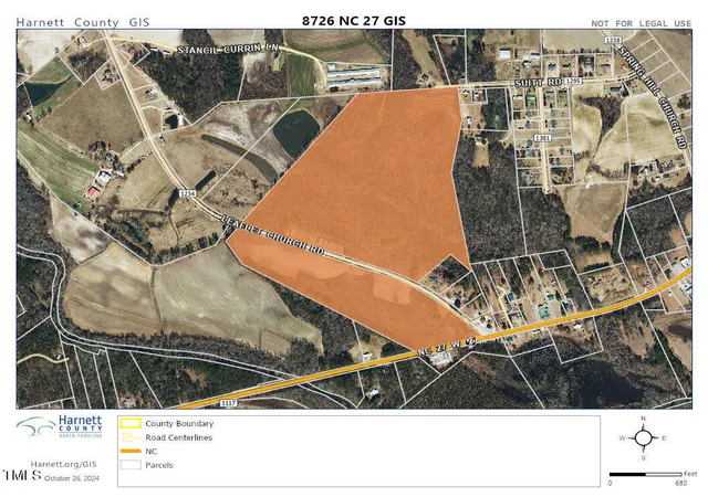 Photo 1 of Land for sale at 8726 Nc 27, Lillington, NC 27546 | MLS# 10151288 | Listing updated on 2026-03-08