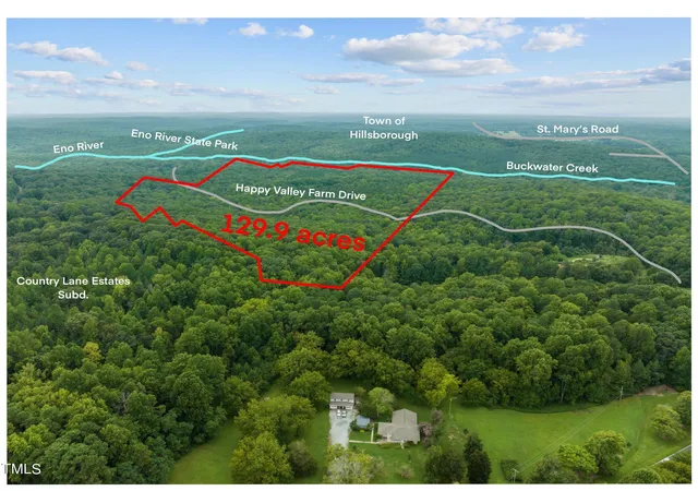 Photo 1 of Land for sale at 1400 Happy Valley Farm Dr, Hillsborough, NC 27278 | MLS# 10121657 | Listing updated on 2026-07-21