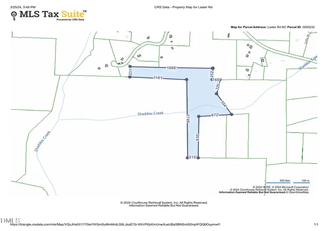 Photo 2 of Land for sale at 0 Lasters Rd, New Hill, NC 27562 | MLS# 10140727 | Listing updated on 2026-07-18