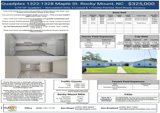 2nd image of 1322 Maple St, Rocky Mount, NC 27803 | MLS# 10180135