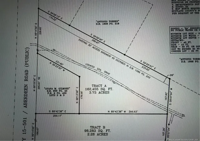 Photo 1 of Land for sale at Tract A Aberdeen Rd, Marston, NC 28363 | MLS# 760998 | Listing updated on 2026-04-18