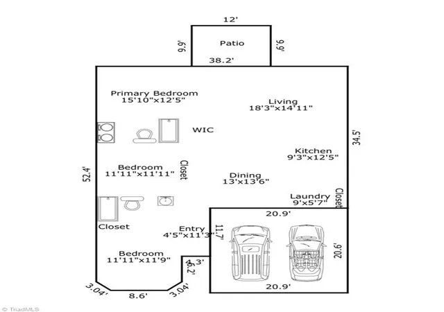 22nd image of 125 Chestnut Bend Dr, Greensboro, NC 27406 | MLS# 1225088