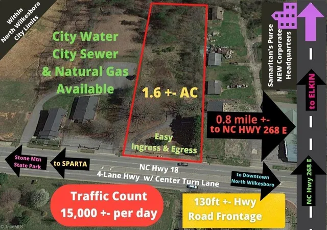 Photo 1 of Land for sale at 108 Sparta Rd, North Wilkesboro, NC 28659 | MLS# 1133788 | Listing updated on 2025-09-22