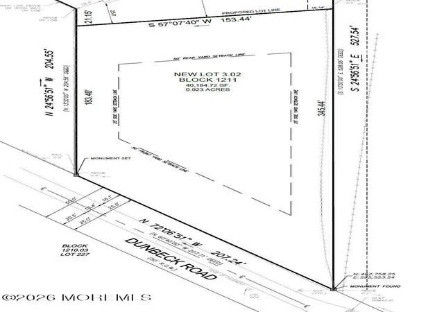 Photo 3 of Land for sale at 00 Dunbeck Rd, Brick, NJ 08724 | MLS# 22620096 | Listing updated on 2026-07-03