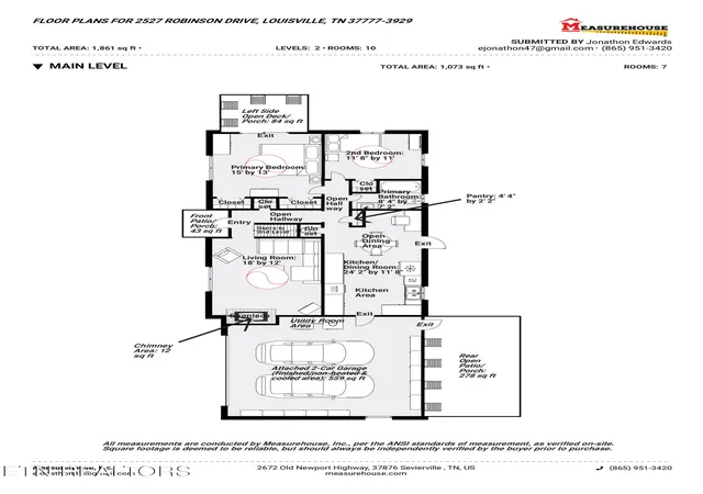 Photo 3 of Single family home for sale at 2527 Robinson Dr, Louisville, TN 37777 | MLS# 1343268 | Listing updated on 2026-07-21