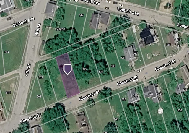 Photo 2 of Land for sale at 553 Chestnut St, Monessen, PA 15062 | MLS# 1762198 | Listing updated on 2026-06-27
