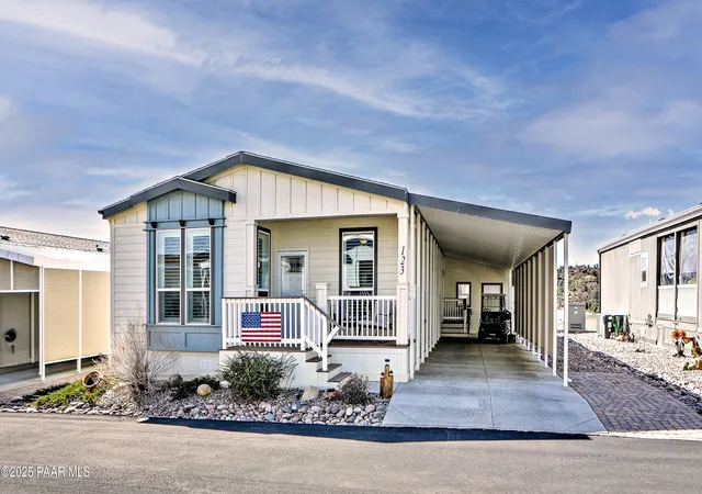 Manufactured home for sale at 11350 E Sarah Jane Ln #123, Prescott Valley, AZ 86327 | MLS# 1071572 | Listing updated on 2025-06-30