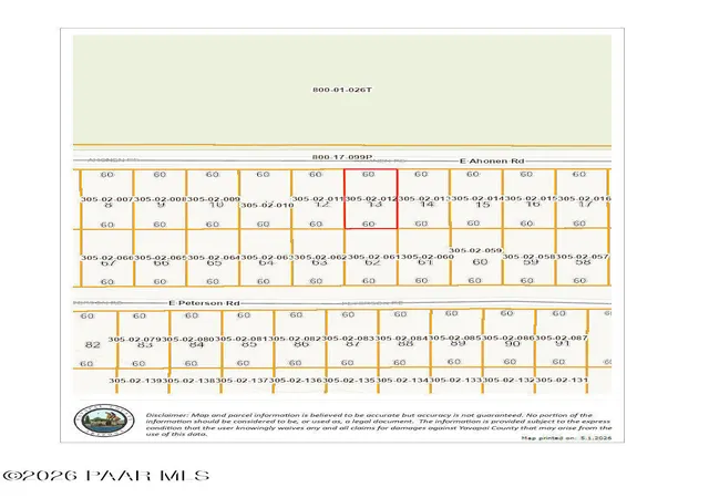 Photo 3 of Land for sale at 155 E Ahonen Rd, Paulden, AZ 86334 | MLS# 1081592 | Listing updated on 2026-08-07
