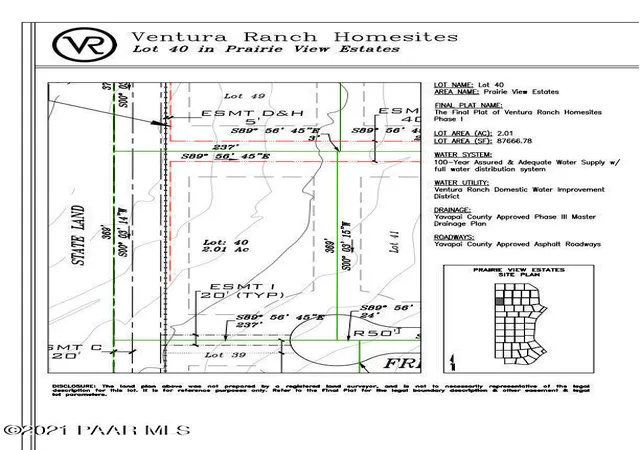 Photo 3 of Land for sale at 10196 E Songbird Way, Prescott Valley, AZ 86315 | MLS# 1085345 | Listing updated on 2026-09-27