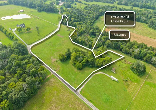 Photo 1 of Land for sale at 1 Mount Vernon Rd, Chapel Hill, TN 37034 | MLS# 2975099 | Listing updated on 2025-11-18
