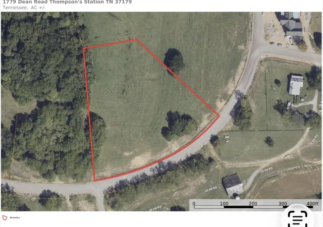 Photo 2 of Land for sale at 1779 Dean Rd, Thompsons Station, TN 37179 | MLS# 3183584 | Listing updated on 2026-04-28