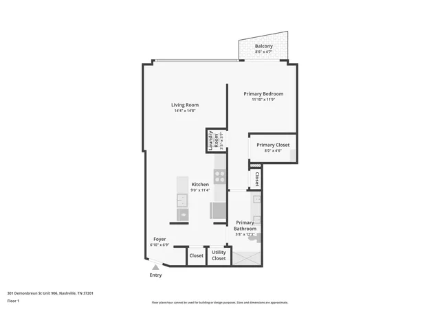 Homes for sale in Nashville, TN | 301 Demonbreun St #906, Nashville, TN 37201 | MLS# 3168414