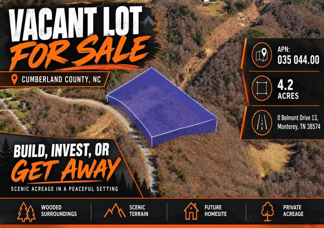 Photo 1 of Land for sale at 0 Belmont Dr, Monterey, TN 38574 | MLS# 3168547 | Listing updated on 2026-10-09