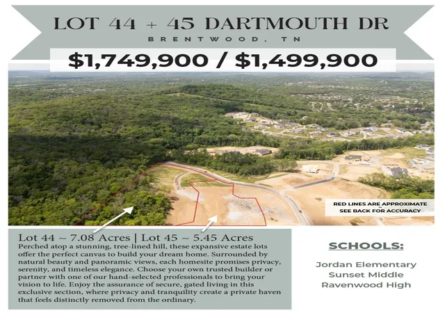 Photo 2 of Land for sale at 44 Dartmouth Dr, Brentwood, TN 37027 | MLS# 3526511 | Listing updated on 2026-08-31
