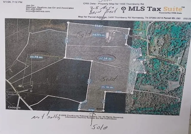 1st image of 0 Cascade Hollow Road, Normandy, TN 37360 | MLS# 3242250