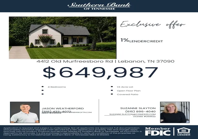 Photo 29 of Single family home for sale at 4412 Old Murfreesboro Rd W, Lebanon, TN 37090 | MLS# 3285985 | Listing updated on 2026-08-31