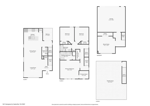 Photo 3 of Single family home for sale at 1611 Hampton St, Nashville, TN 37207 | MLS# 3306622 | Listing updated on 2026-07-27
