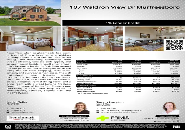 34th image of 107 Waldron View Dr, Murfreesboro, TN 37130 | MLS# 3513316