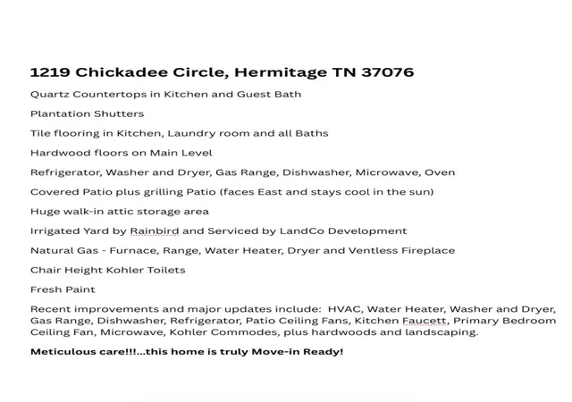 4th image of 1219 Chickadee Cir, Hermitage, TN 37076 | MLS# 3523771