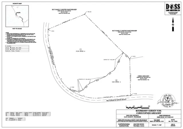Photo 4 of Land for sale at 2 Mccormick Ridge Rd, Whitleyville, TN 38588 | MLS# 3619943 | Listing updated on 2026-10-13