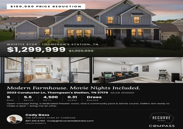 Photo 2 of Single family home for sale at 2023 Conductor Ln, Thompsons Station, TN 37179 | MLS# 3596601 | Listing updated on 2026-10-05