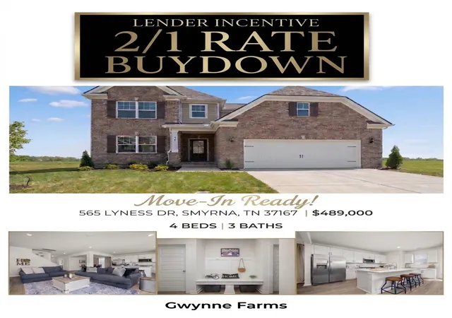 Single family home for sale at 565 Lyness Dr, Smyrna, TN 37167 | MLS# 3611121