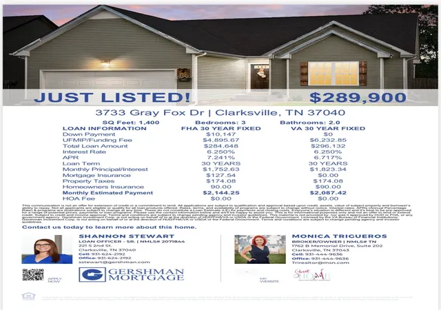 Photo 1 of Single family home for sale at 3733 Gray Fox Dr, Clarksville, TN 37040 | MLS# 3603904 | Listing updated on 2026-10-28