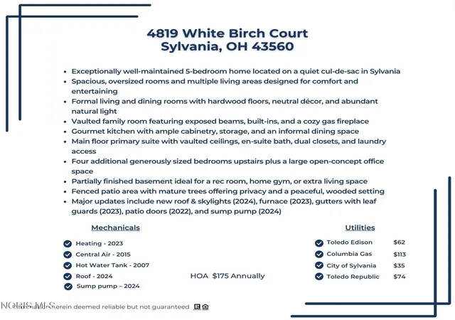 56th image of 4819 Whitebirch Ct, Sylvania, OH 43560 | MLS# 10006226