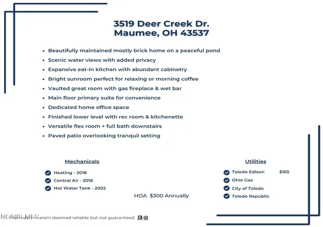 66th image of 3519 Deer Creek Dr, Maumee, OH 43537 | MLS# 10006506