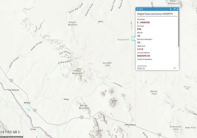 Homes for sale in Sierra Blanca, TX | 36 Sec 10 Psl Track 8, Unit 48 Sierra P, Sierra Blanca, TX 79851 | MLS# 908323