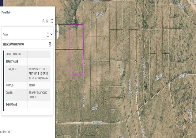 Photo 2 of Land for sale at 20 Acres, El Paso, TX 79928 | MLS# 935277 | Listing updated on 2025-12-18