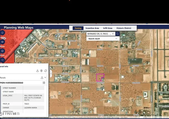 Photo 3 of Land for sale at 13741 Bernard Ln, El Paso, TX 79938 | MLS# 937012 | Listing updated on 2026-07-22