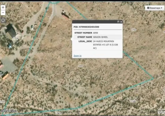 Photo 2 of Land for sale at 6898 Wagon Wheel Pl, El Paso, TX 79938 | MLS# 938369 | Listing updated on 2026-07-27