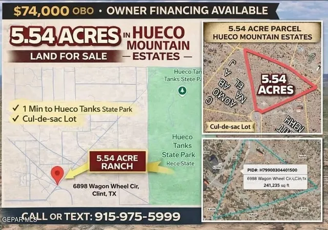 Photo 4 of Land for sale at 6898 Wagon Wheel Pl, El Paso, TX 79938 | MLS# 938369 | Listing updated on 2026-07-27